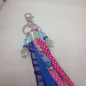 Multicolored Ribbon Handbag Zipper Charm