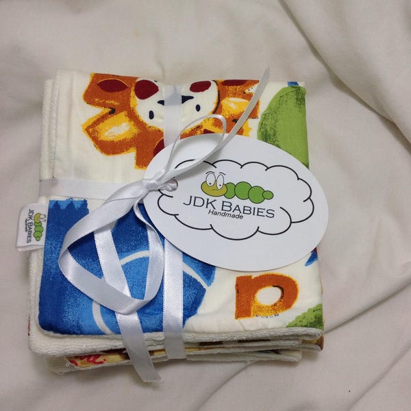 2 Pack Handmade Novelty Baby Washcloths