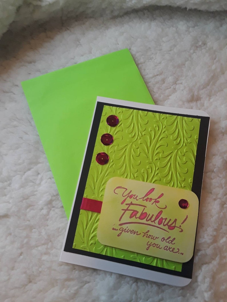 Looking Fabulous Blank Birthday Note Card