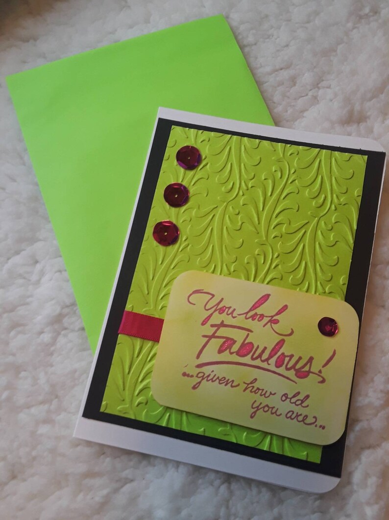 Looking Fabulous Blank Birthday Note Card