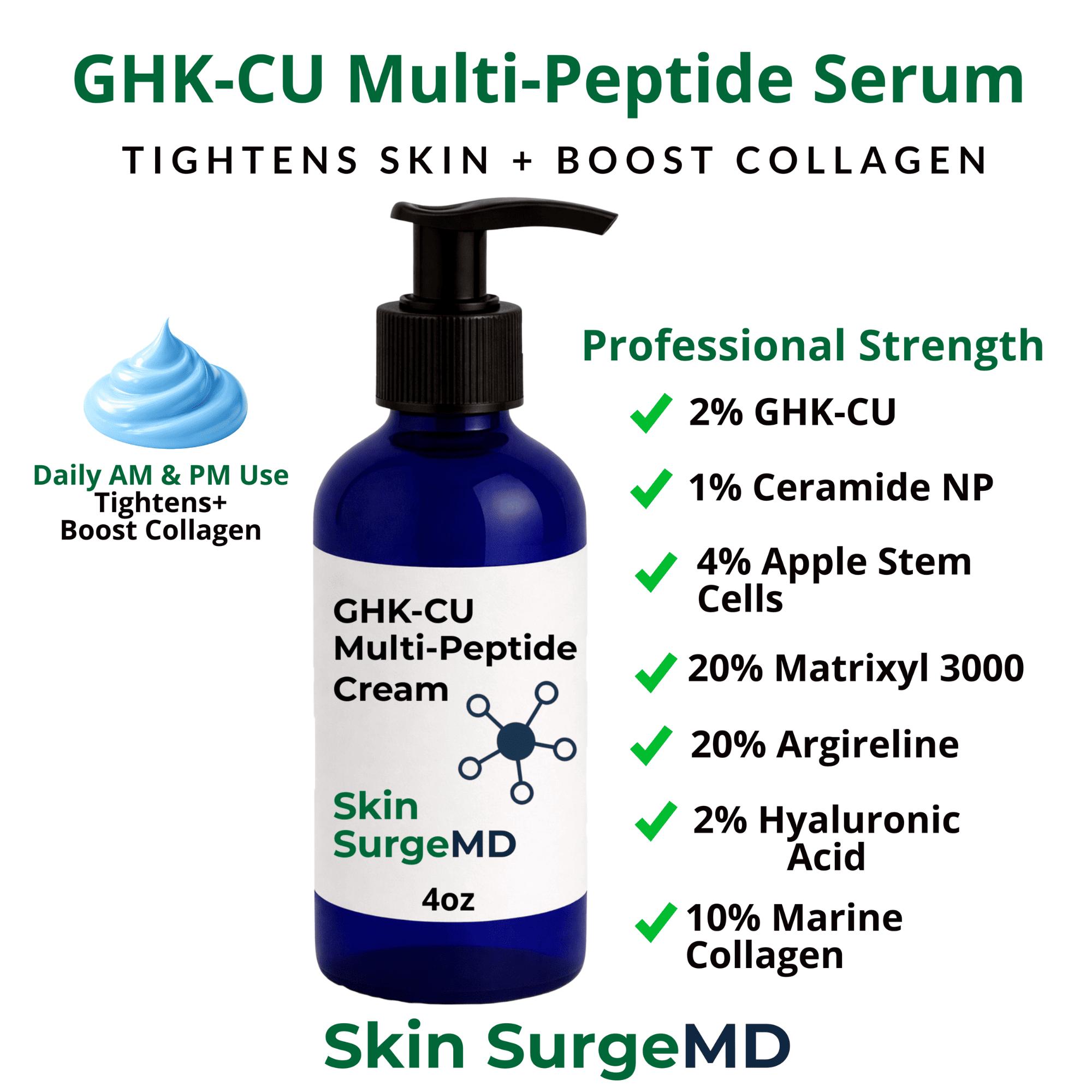 does ghk cu boost collagen 2% GHK-CU Multi-peptide Cream + Apple Stem Cells + Ceramide NP + Argireline  + Matrixyl 3000