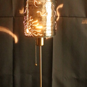 Dowsing rod lamp made from tin container, party barrel, upcycling, unique image 3