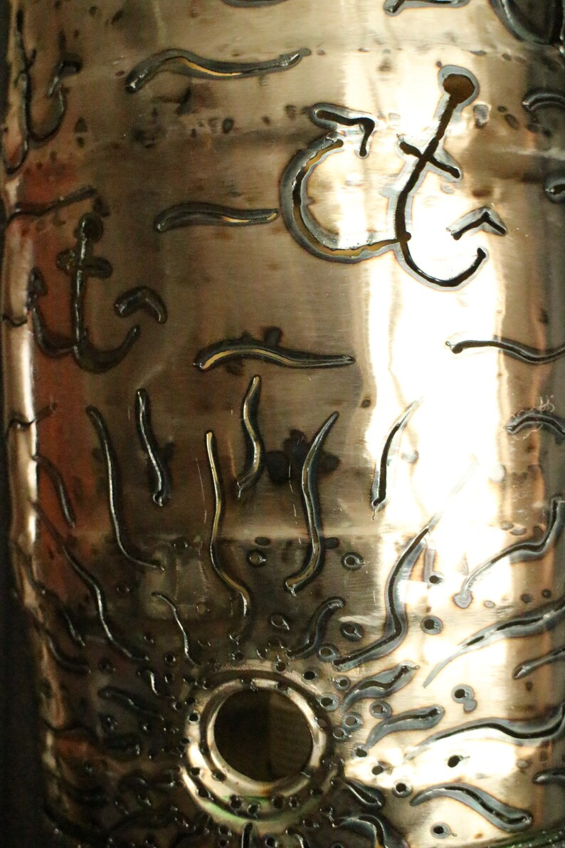 Anker Lampe aus Blechbehälter, Partyfaß Upcyclinglampe,Unikat Bild 6
