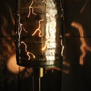 Dowsing rod lamp made from tin container, party barrel, upcycling, unique image 1