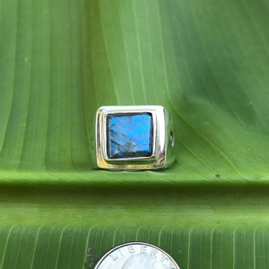 No.286 Blue Labradorite Mens Ring