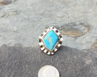 220# Kingman Turquoise .950 Sterling Silver Ring