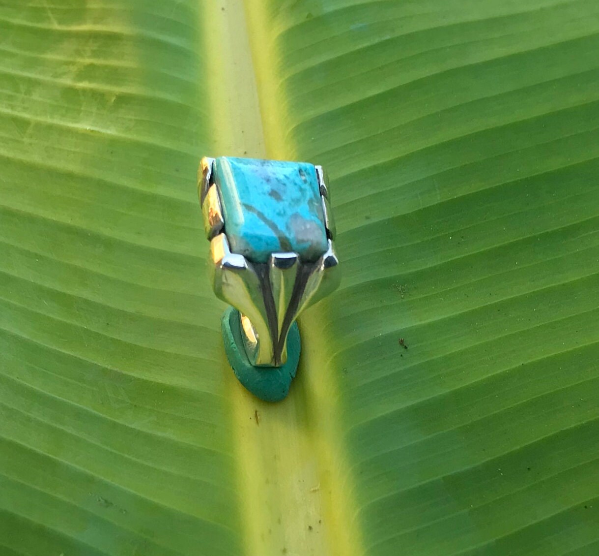 No 1031 Natural New Mexico Johnny Bull Turquoise in a 950