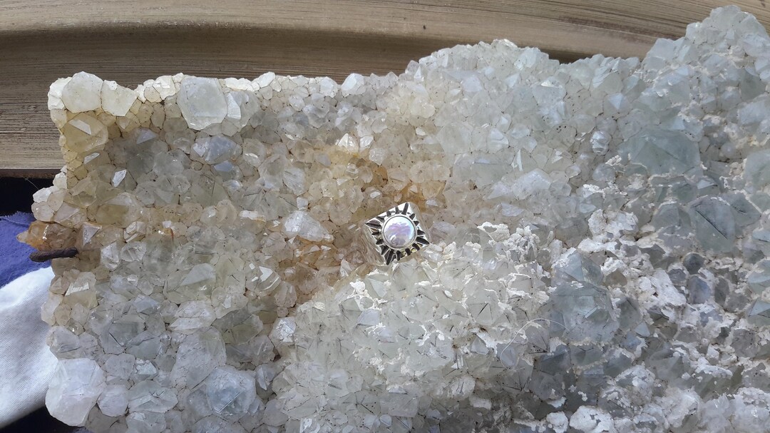 No.9 Men's Pearl Ring Size 12 Etsy