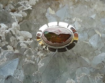 No.66  Mexican Canterra Opal Ring Size 8-1/2