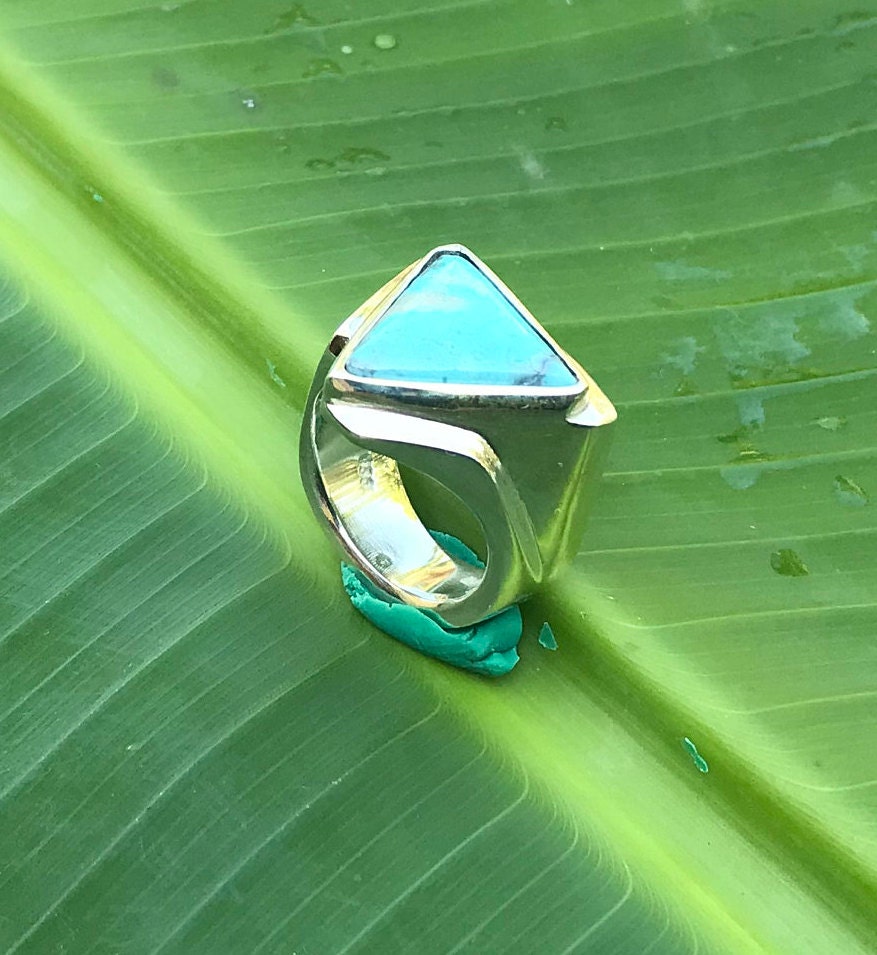 No978 Natural New Mexico Johnny Bull Turquoise in a 950