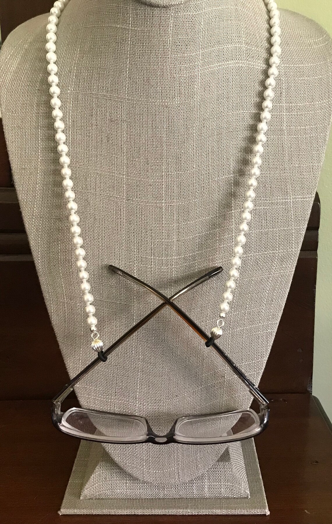 White Pearl Eyeglasses Chain. Pearl Sunglasses Chain. Womens Etsy