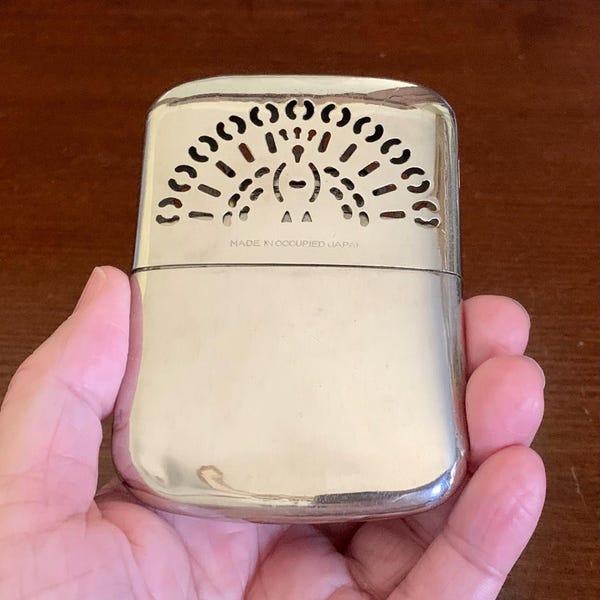 Vintage 1950’s JC Higgins U.S. Navy Ships Bridge Watch Chrome Hand Warmer Peacock Design-Made in Occupied Japan