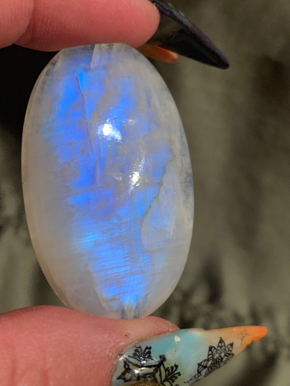 Blue Glow Moonstone. the Moonstone is in Its Energy a Etsy UK