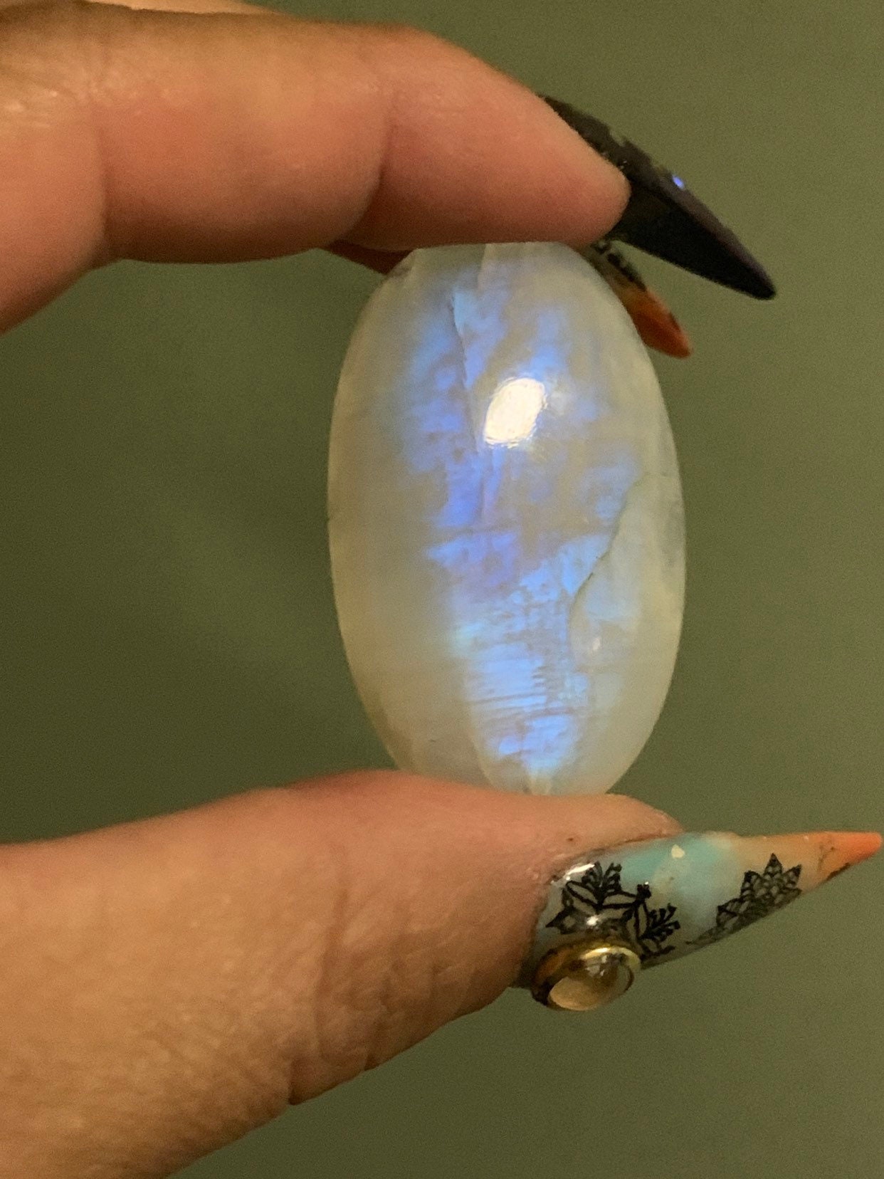 Blue Glow Moonstone. the Moonstone is in Its Energy a Etsy UK