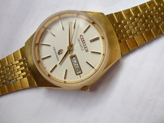 Buy Citizen Crystron Vintage Japan Quartz Wrist Watch Online in India Etsy