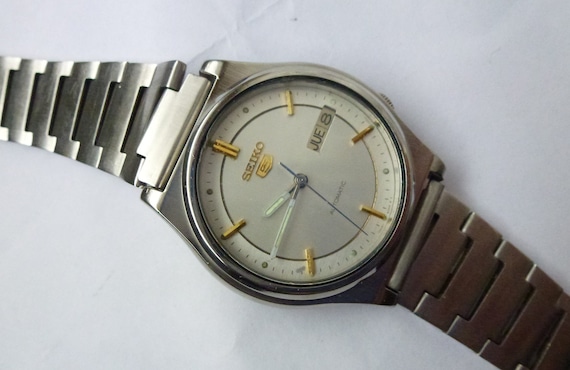 Seiko 5 7009 Automatic Mechanical Vintage Japan Steel Mens Watch
