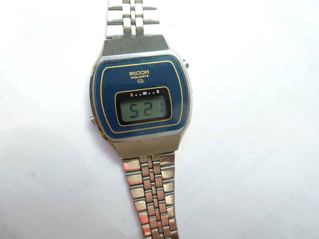 Ricoh by Seiko Ladies Digital Vintage Quartz All Steel Watch Etsy