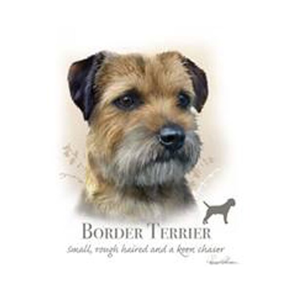 Impression Border Terrier sur coton Kona, coton mélangé ou panneau de tissu de toile de coton canard pour faire une courtepointe d'oreiller ou un sac à main 17477HL4