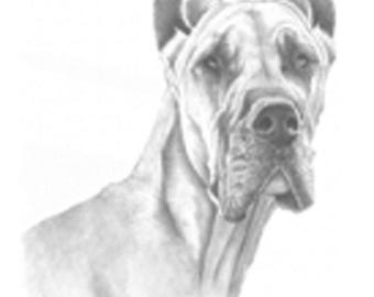 Great Dane Fabric Panel - Quilting Cotton, Canvas, or Blend 14326