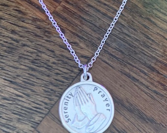 Serenity Prayer pendant with chain