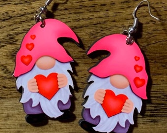 Valentine’s Day gnome earrings gift for Valentine’s Day