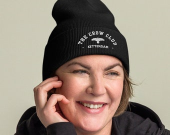 The Crow Club Ketterdam Cuffed Beanie - Six of Crows, Crooked Kingdom, Leigh Bardugo, Kaz Brekker, Inej Ghafa , Nina Zenik, Book Hat
