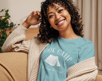 Book Camp Reading Retreat Women's Relaxed T-Shirt - Book Lover, Gift for Readers, Bookish, Book Lovers