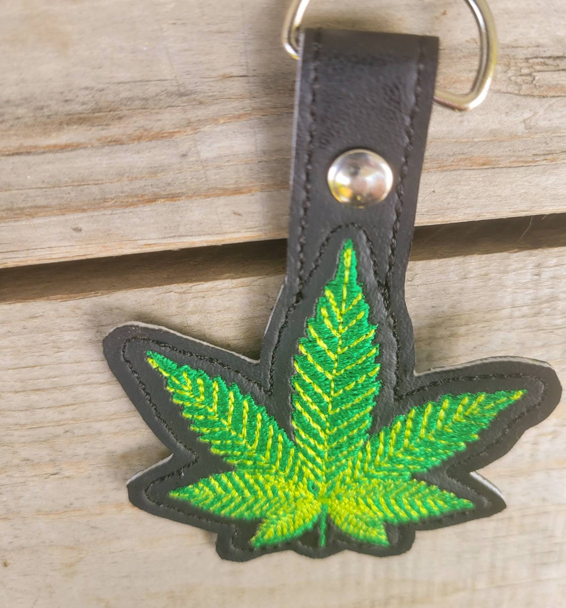 Pot Leaf Keychain Weed Charm Marijuana Key Fob Herb Zipper Etsy