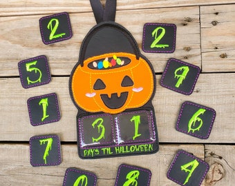 Halloween Countdown Calendar, halloween advent, countdown to Halloween, pumpkin count down, kawaii pumpkin