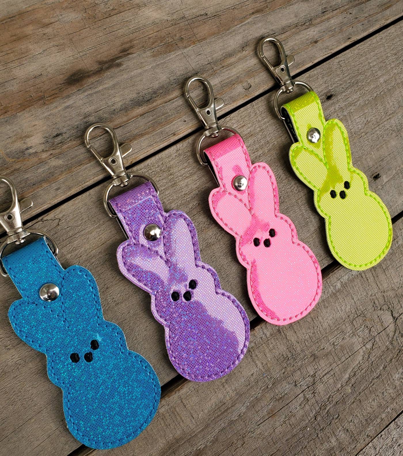 Peeps Keychain Marshmallow Zipper Pull Easter Bunny Backpack Etsy