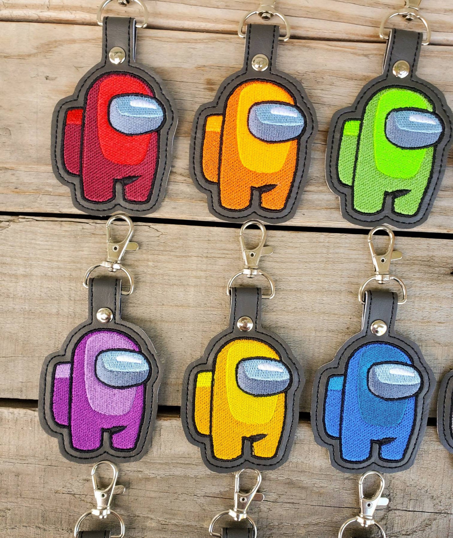 Among Us Keychain crewmate fob crew mate amongus charm geek Etsy