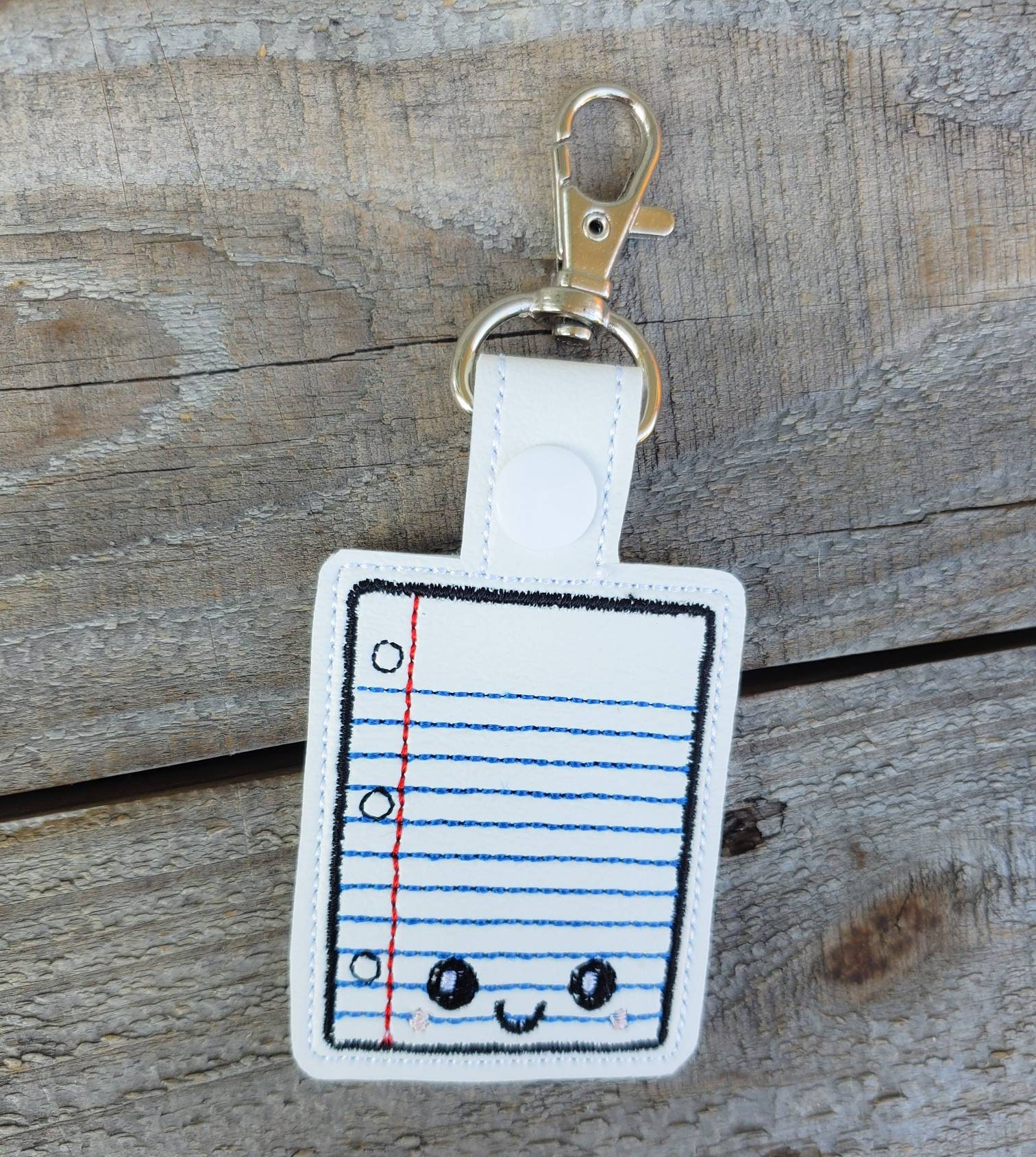 Paper Keychain, Binder Paper Backpack Charm, School Supply Zipper Pull ...