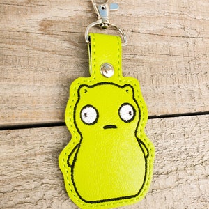 Kuchi Kopi keychain, Bob&#39;s Burgers inspired key fob, kuchikopi gift, cute geek gift