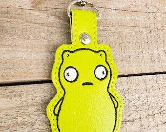 Kuchi Kopi keychain, Bob's Burgers inspired key fob, kuchikopi gift, cute geek gift