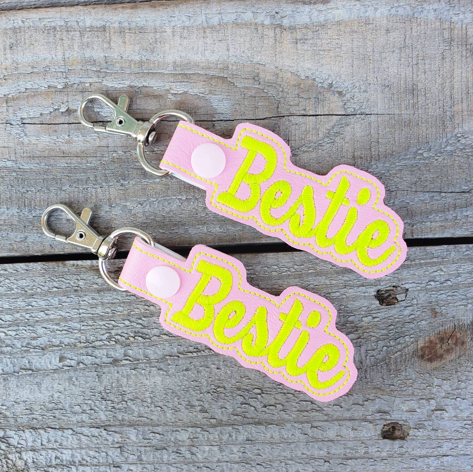 Besties Keychains, Best Friends Backpack Charms, Zipper Pull for Bestie ...