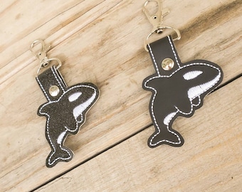 Orca Keychain, Killer Whale Charm, Orca whale backpack, zipper pull sealife