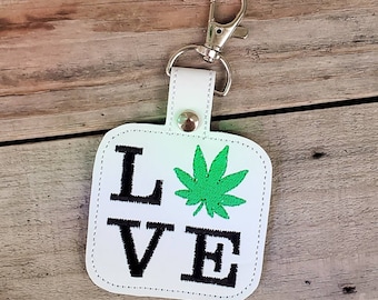 Liebe Marihuana Schlüsselanhänger, Unkraut Rucksack fob, legal Charme Cannabis