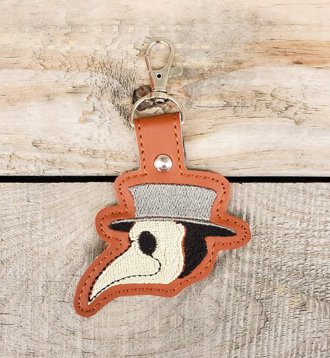 Plague Doctor Keychain, Black Plague Backpack Charm, Doctor Zipper Pull ...