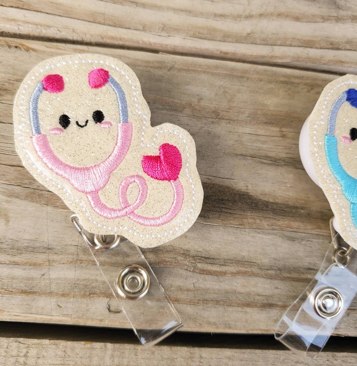 Cute Stethoscope Badge Reel kawaii nurse badge reel ID Etsy