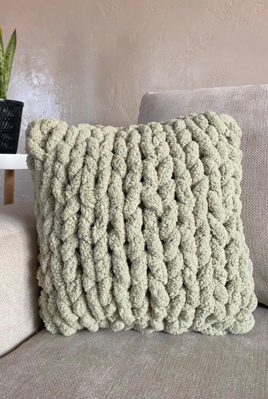 Chunky Knit Pillow Etsy