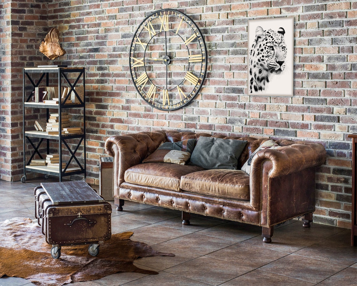 Leopard Wall Art Black And White Leopard Poster Animal Wall | Etsy