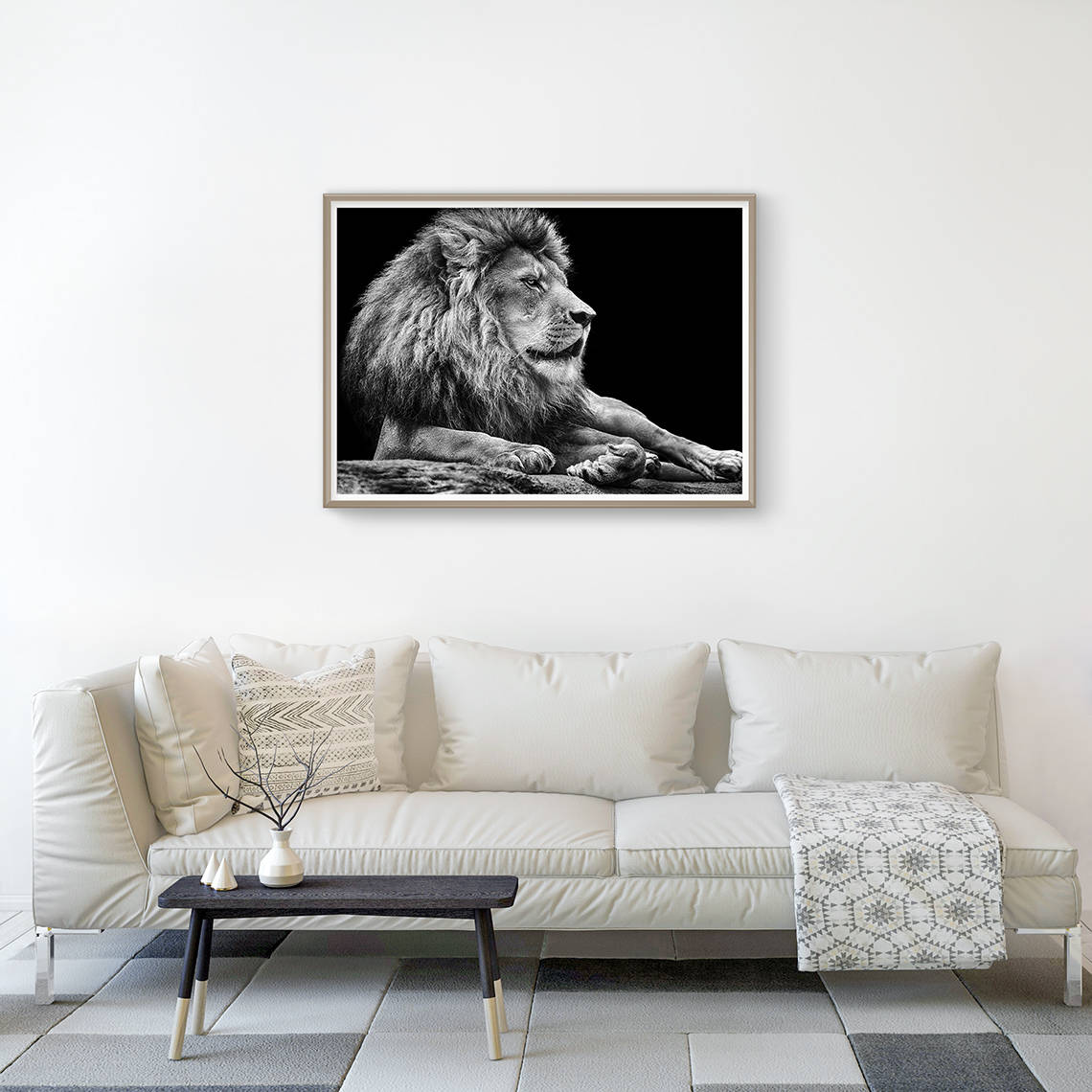 Lion Wall Art Black And White Art Lion Photo Print Lion | Etsy