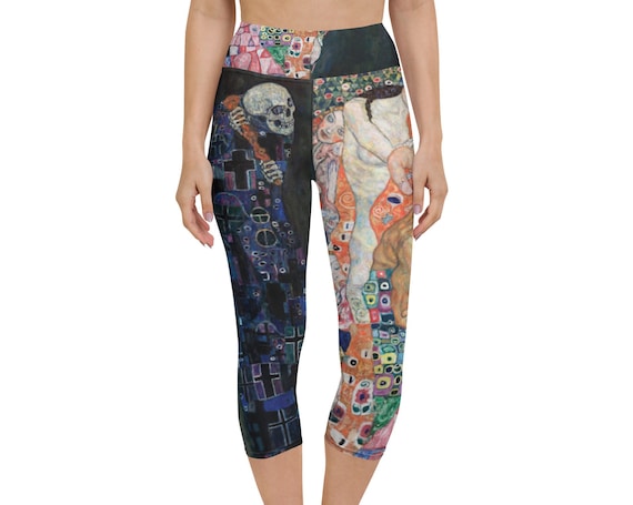 Klimt Death and Life Leggings, All Over Print Yoga Capri Pants