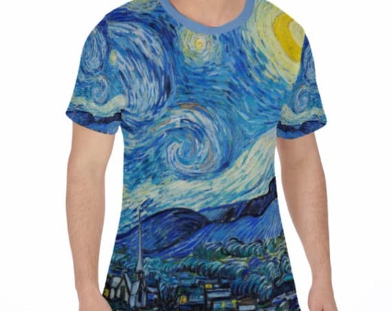 Van Gogh Starry Night T-shirt: All-Over Print Unisex Tee