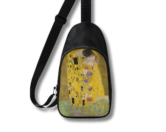 Gustav Klimt's 'The Kiss' Sling Bag: Artistic Travel Purse