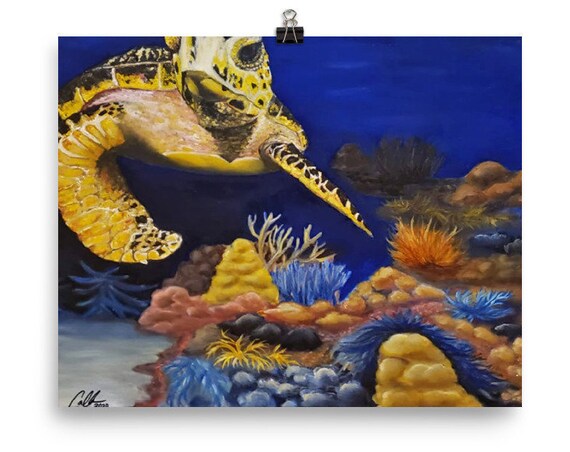 Sea Turtle Gicl&eacute;e Print: Museum Quality Ocean Art