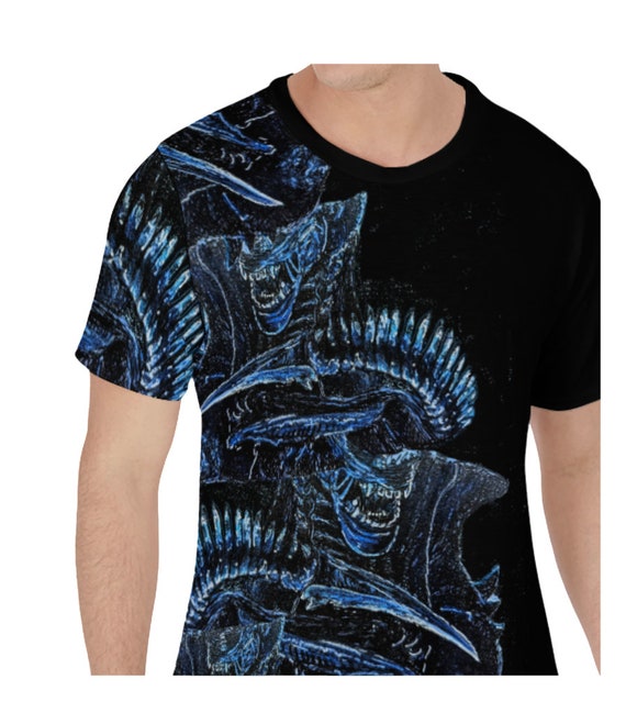 Alien Movie T-shirt: All-Over Print Sci-Fi Horror Tee