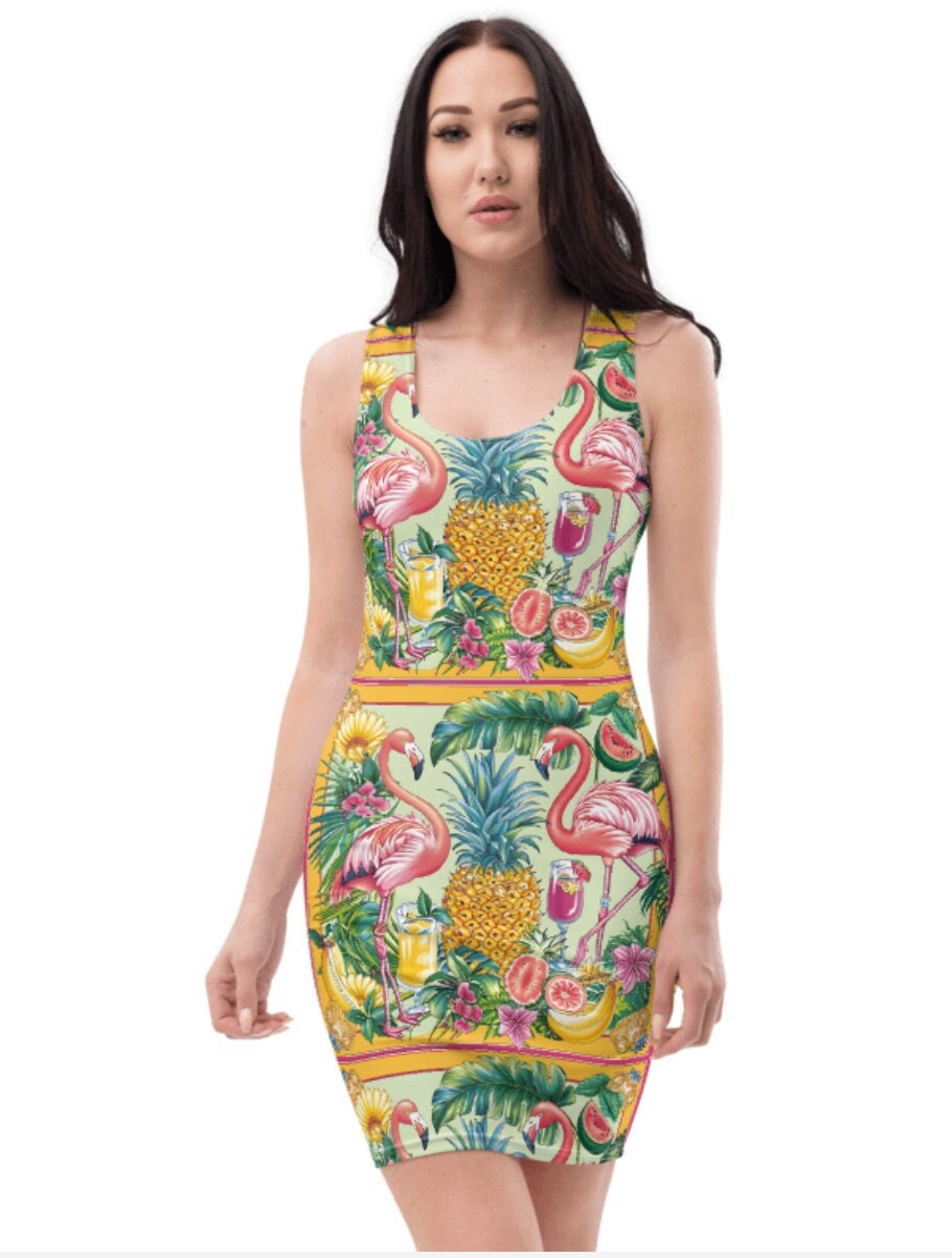 Tropical Bodycon Dress - Etsy