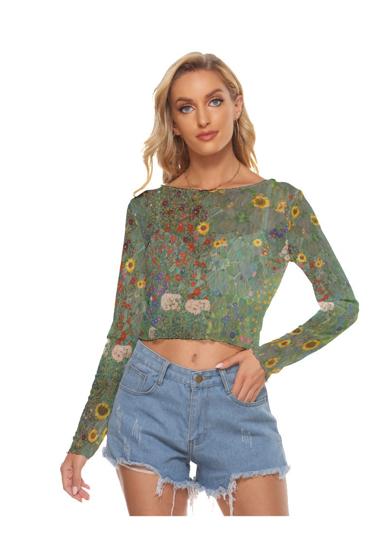 Floral Mesh Top - Etsy UK