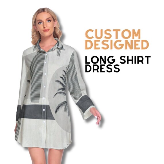 Custom All-Over Print Shirt Dress: Personalized Artist Design